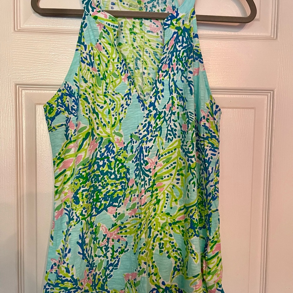 GUC Lilly Pulitzer Arya Sky Blue Heaven sleeveless top
